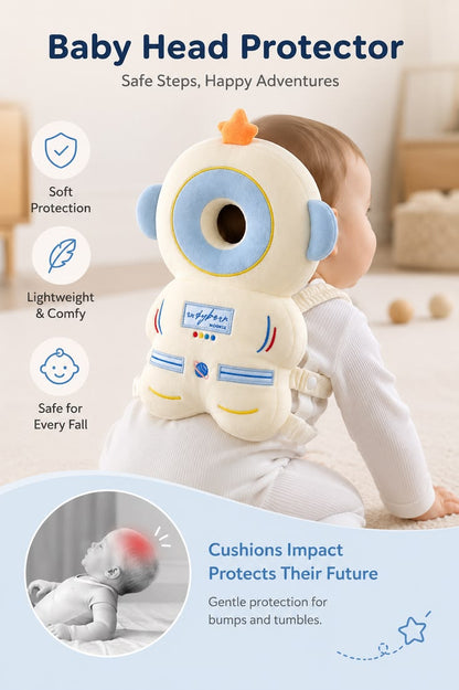 Baby Back Protector with Head Helmet | Soft Elephant Safety Set for Infants 6-18 Months