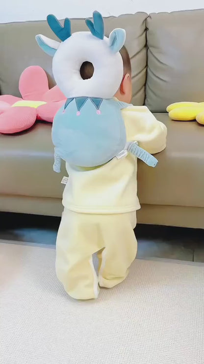 Baby Back Protector with Head Helmet | Soft Elephant Safety Set for Infants 6-18 Months